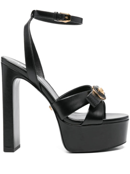 Versace: Чёрные сандалии  Gianni