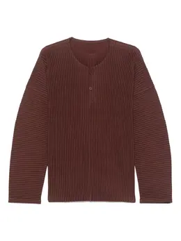 Homme Plissé Issey Miyake: Коричневая футболка 