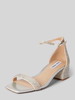 Steve Madden: Серебристые босоножки 