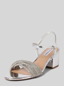 Steve Madden: Серебристые босоножки 