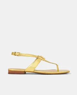 Lauren Ralph Lauren: Золотые сандалии 
