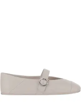 Ferragamo: Светлые балетки  Gancini