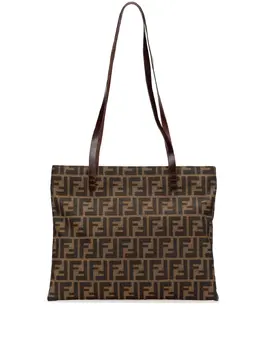 Fendi Pre-Owned: Коричневая сумка-шоппер 