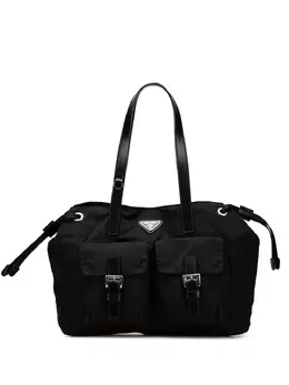 Prada Pre-Owned: Чёрная сумка-шоппер 