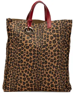 Fendi Pre-Owned: Сумка-шоппер с леопардовым принтом 