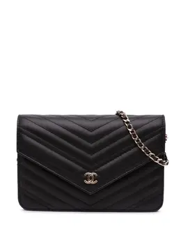 CHANEL Pre-Owned: Чёрный кошелёк 