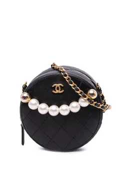 CHANEL Pre-Owned: Чёрный клатч 