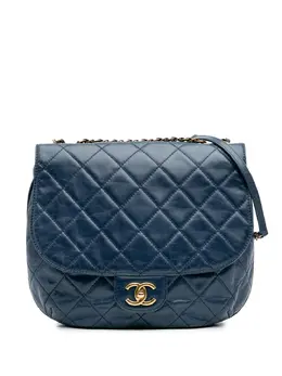 CHANEL Pre-Owned: Голубая сумка через плечо 
