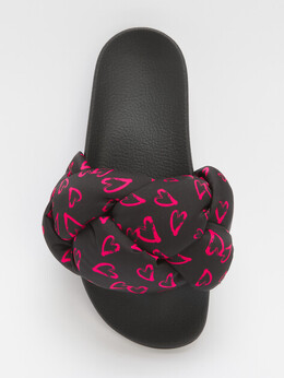 Love Moschino: Чёрные шлёпанцы 