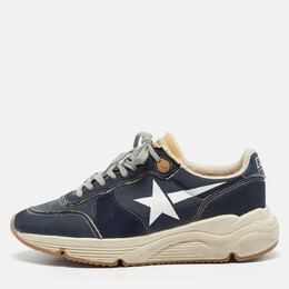 Golden Goose: Голубые кроссовки  Running Sole