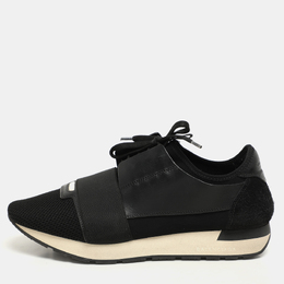 Balenciaga: Чёрные кроссовки  Race Runner