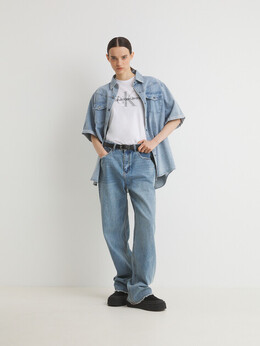 Calvin Klein Jeans: Белая футболка 