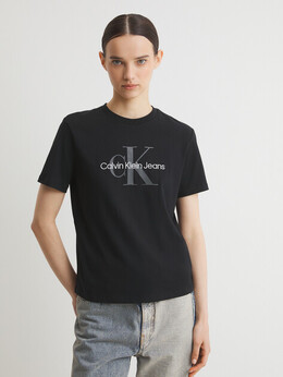 Calvin Klein Jeans: Чёрная футболка 
