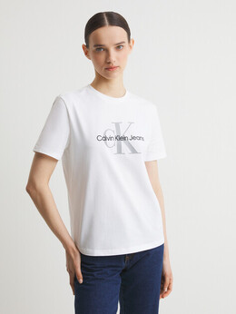 Calvin Klein Jeans: Белая футболка 