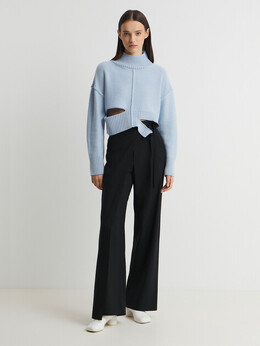 Mm6 Maison Margiela: Голубой свитер 