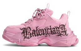 Balenciaga: Розовые кроссовки  Triple S