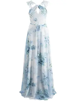Marchesa Notte Bridesmaids: Платье с растительным принтом 