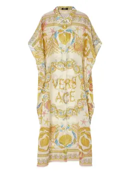 Versace: Платье  Barocco на пуговицах