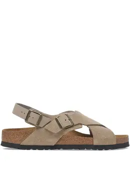 Birkenstock: Бежевые сандалии 