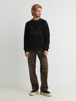 Mm6 Maison Margiela: Чёрный свитер 