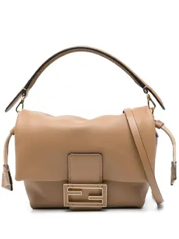 FENDI: Коричневая сумка-шоппер  Baguette