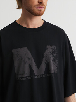 Mm6 Maison Margiela: Чёрная футболка 