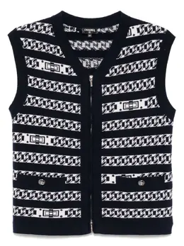 CHANEL Pre-Owned: Синий жилет 