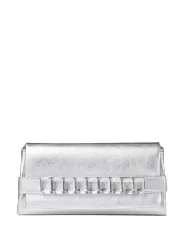Jimmy Choo: Серебристый клатч 