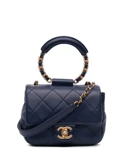 CHANEL Pre-Owned: Голубая сумка 