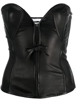 Blumarine: Кожаный топ 