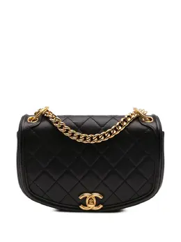 CHANEL Pre-Owned: Чёрная сумка через плечо 