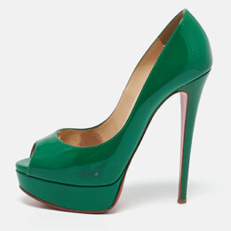 Christian Louboutin: Зелёные босоножки 