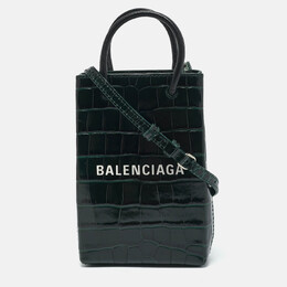 Balenciaga: Зелёная сумка через плечо  Shopping
