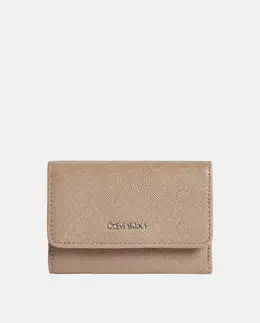 Calvin Klein: Бежевый кошелёк 