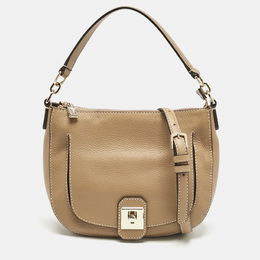 Furla: Бежевая сумка 