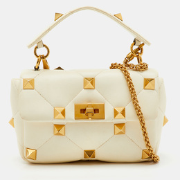 Valentino: Белая сумка  Roman Stud