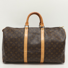 Louis Vuitton: Коричневая сумка  Keepall 50