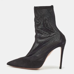 Aquazzura: Чёрные ботинки 