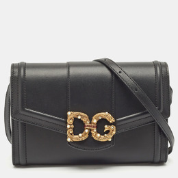 Dolce & Gabbana: Чёрный клатч  DG Amore