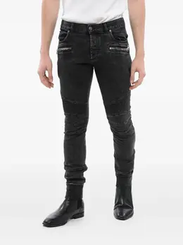 Balmain: Чёрные джинсы  Biker