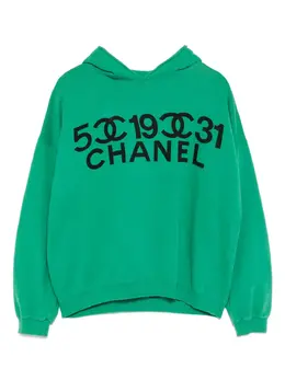 CHANEL Pre-Owned: Зелёный свитшот 