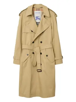 Burberry: Бежевое пальто 
