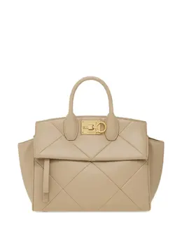 Ferragamo: Светлая сумка-шоппер  Studio