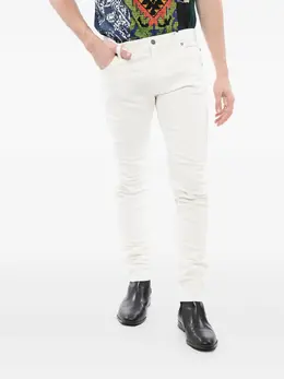 Balmain: Белые джинсы 