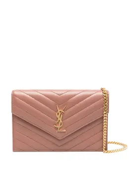 Saint Laurent: Розовый клатч  Envelope
