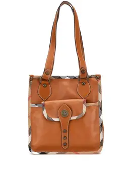 Burberry Pre-Owned: Коричневая сумка-шоппер 