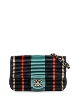 CHANEL Pre-Owned: Голубая сумка через плечо 