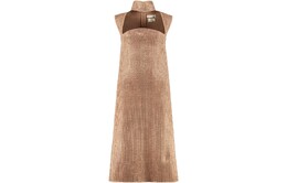 Bottega Veneta: Коричневое платье 