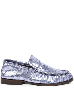 Dries Van Noten: Фиолетовые лоферы 