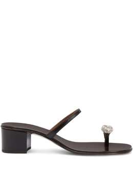 Giuseppe Zanotti: Чёрные сандалии  Ring